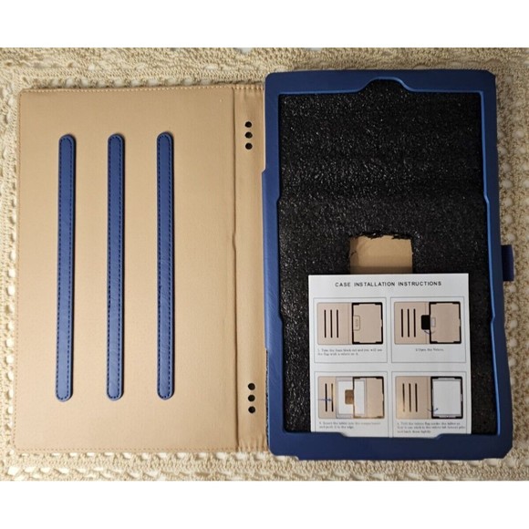 NEW Pro Case Tablet Protector Cover Navy Blue Solid Pattern 10 x 7 Inches - Picture 7 of 8